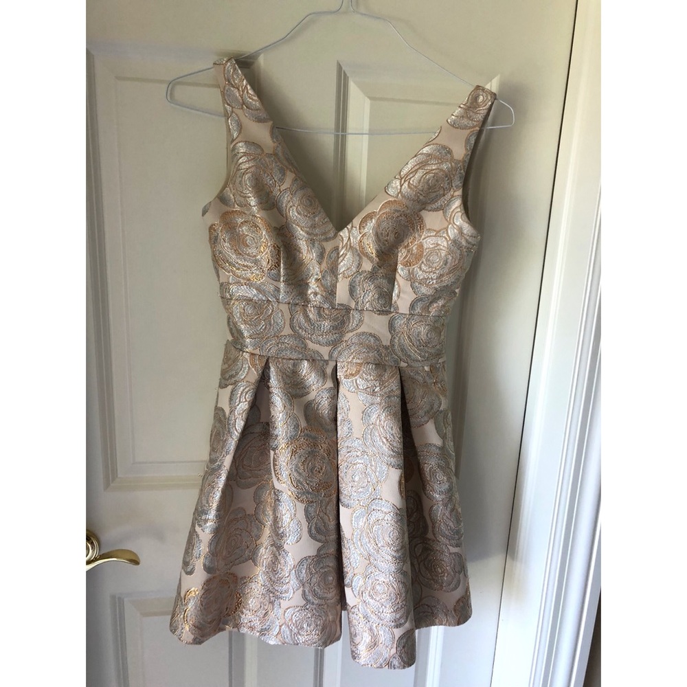 Gold Floral Akira Mini Dress